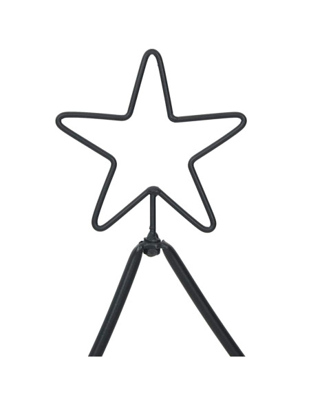 Albero di Natale in metallo con supporto Nero 150 cm Acciaio