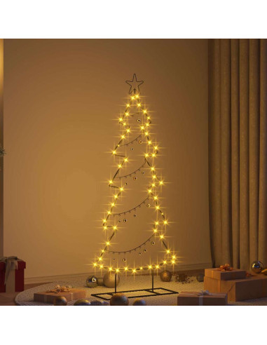 Albero di Natale in metallo con supporto Nero 150 cm Acciaio