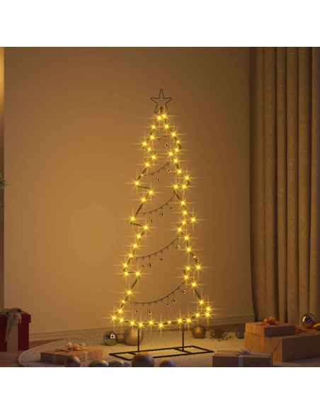 Albero di Natale in metallo con supporto Nero 150 cm Acciaio