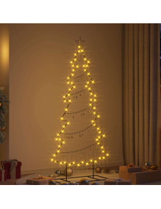 Albero di Natale in metallo con supporto Nero 180 cm Acciaio 2