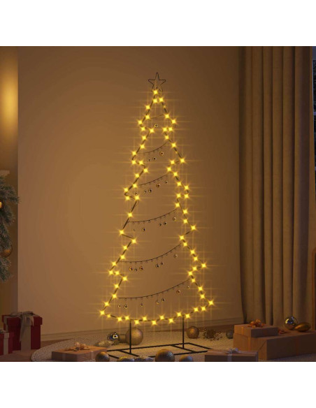 Albero di Natale in metallo con supporto Nero 180 cm Acciaio