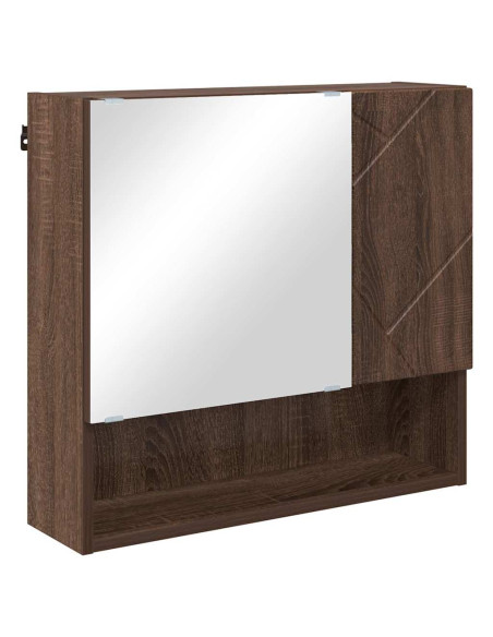 Set di mobili per il bagno 2 pcs Rovere marrone 61 x 35 x 64 cm