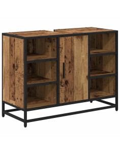 Set di mobili per il bagno 2 pcs Legno vecchio 80 x 33 x 60 cm