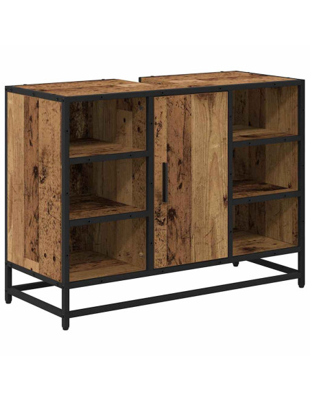 Set di mobili per il bagno 2 pcs Legno vecchio 80 x 33 x 60 cm