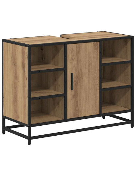 Set di mobili per il bagno con porta 2 pcs rovere artigianale