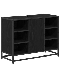 Set di mobili per il bagno 2 pcs Rovere nero 80 x 33 x 60 cm