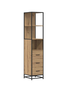 Set di mobili per il bagno con porta 3 pcs rovere artigianale