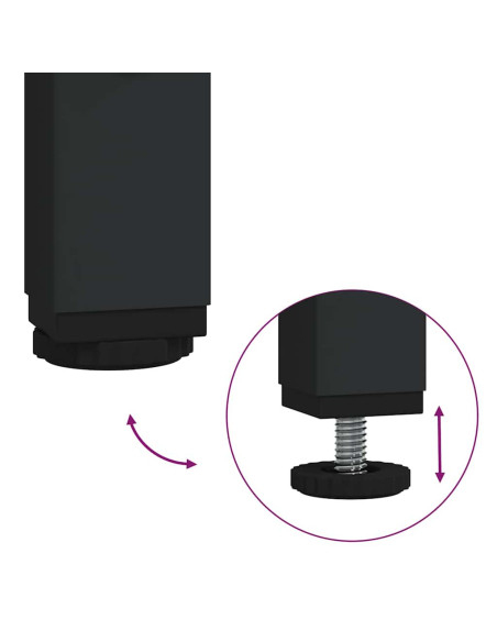 Set di mobili per il bagno 3 pcs Rovere nero 65 x 33 x 60 cm