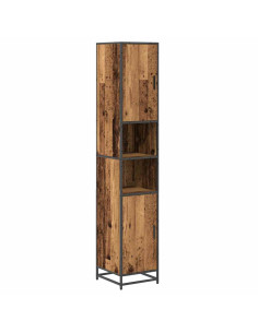 Set di mobili per il bagno con lo scaffale 3 pcs Legno vecchio