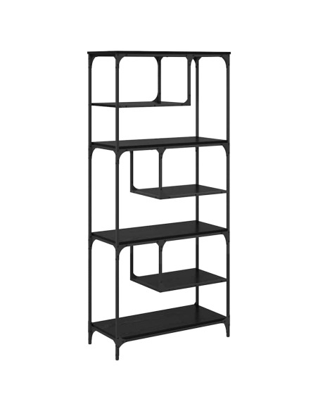 Libreria Rovere nero 81 x 36 x 176 cm Legno multistrato