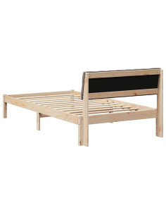 Struttura del Letto con testiera Marrone e taupe 100 x 200 cm