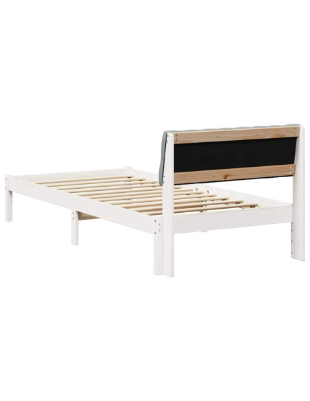 Struttura del Letto Bianco e grigio chiaro 90 x 200 cm