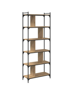 Libreria rovere artigianale 76 x 32 x 192 cm Legno multistrato
