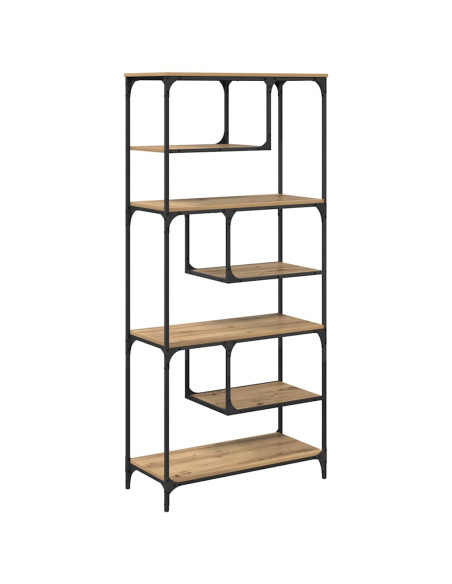 Libreria rovere artigianale 81 x 36 x 176 cm Legno multistrato
