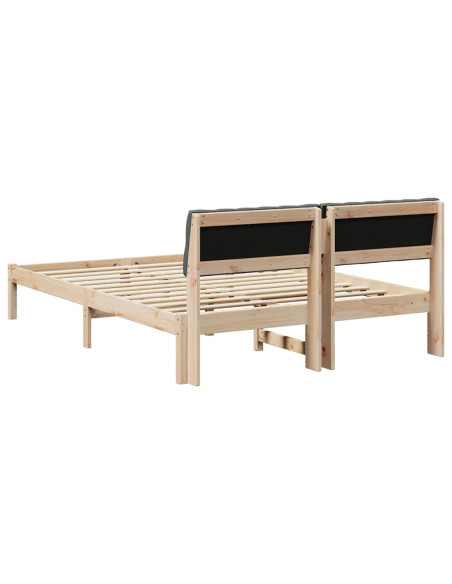 Struttura del Letto marrone e grigio scuro 135 x 190 cm