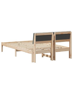 Struttura del Letto marrone e grigio scuro 120 x 190 cm