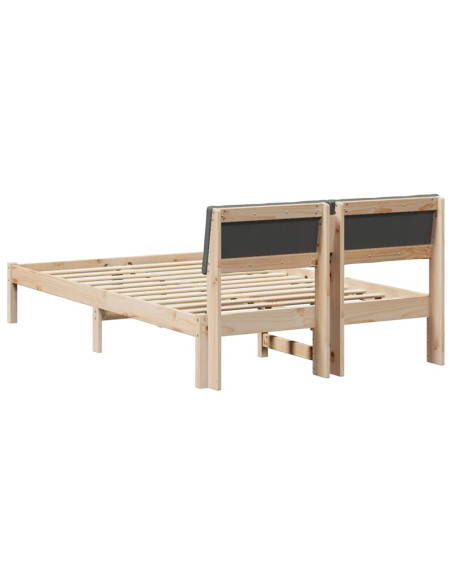 Struttura del Letto marrone e grigio scuro 120 x 200 cm