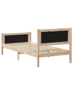 Struttura del Letto marrone e grigio scuro 90 x 200 cm