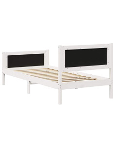 Struttura del Letto Bianco e grigio chiaro 90 x 200 cm