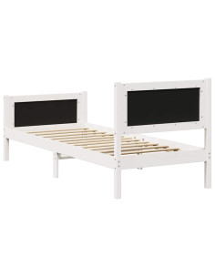 Struttura del Letto Bianco e grigio chiaro 75 x 190 cm