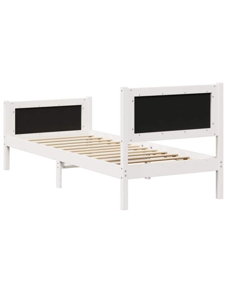 Struttura del Letto Bianco e grigio chiaro 75 x 190 cm