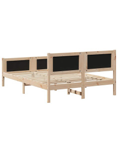 Struttura del Letto marrone e grigio scuro 135 x 190 cm