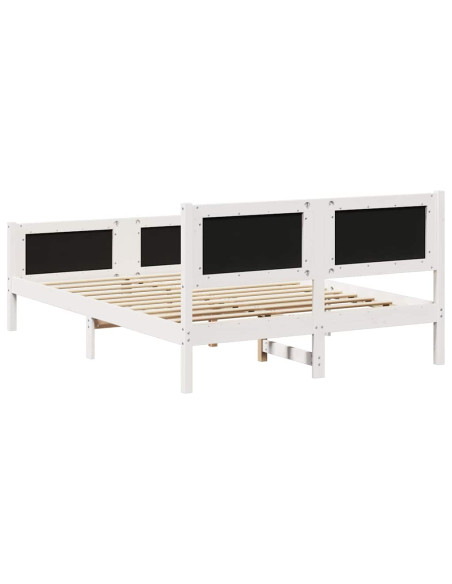 Struttura del Letto Bianco e grigio chiaro 135 x 190 cm