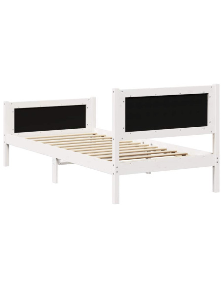 Struttura del letto Grigio chiaro 90 x 200 cm Pino massello