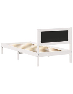 Letto con Testiera Rivestita Grigio chiaro 90 x 190 cm