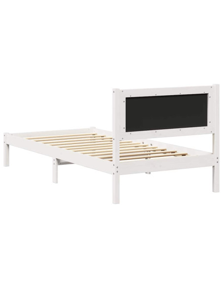 Letto con Testiera Rivestita Grigio chiaro 90 x 190 cm