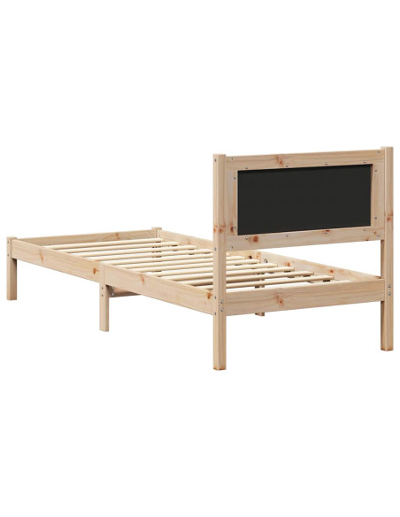 Letto con Testiera Rivestita Talpa 75 x 190 cm Pino massello
