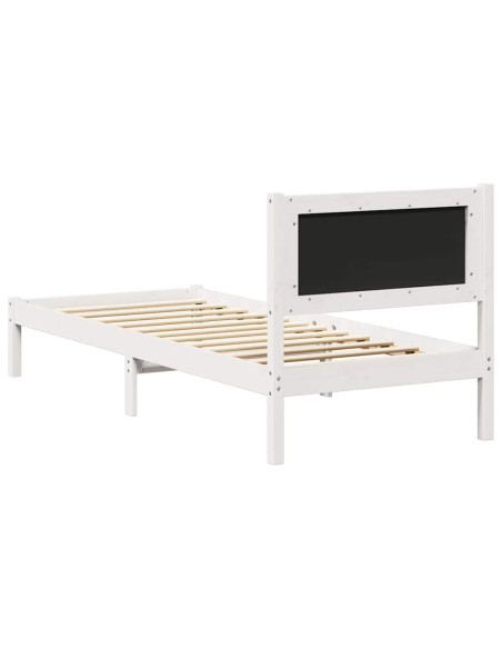 Letto con Testiera Rivestita Grigio chiaro 75 x 190 cm