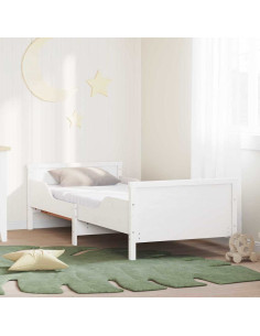 Struttura del letto Bianco 80 x 200 cm Legno di pino massello