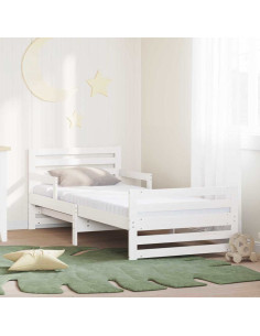 Struttura del letto con materasso Bianco 80 x 200 cm