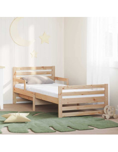 Struttura del letto con materasso Marrone 80 x 200 cm