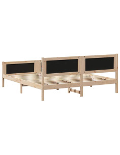 Struttura del letto Grigio scuro 200 x 200 cm Tessuto