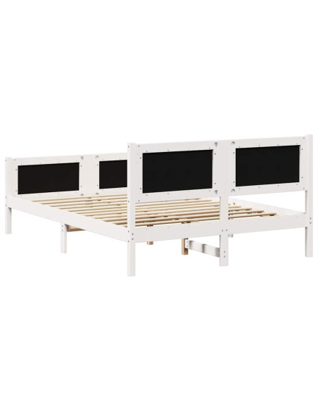 Struttura del letto Grigio chiaro 150 x 200 cm Pino massello