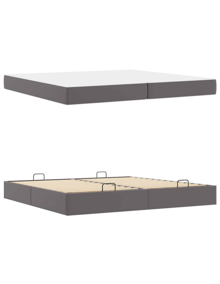 Struttura letto con materasso con materasso Grigio 200 x 200 cm