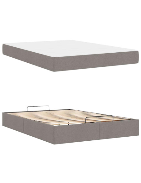 Struttura del letto con materasso Talpa 140 x 190 cm Tessuto