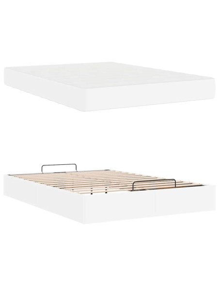 Struttura letto con materasso Bianco Puro 140 x 190 cm