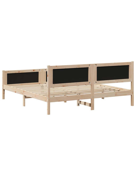 Struttura del Letto con testiera Marrone e nero 180 x 200 cm