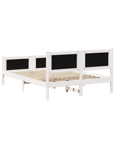 Struttura del letto Grigio chiaro 140 x 190 cm Pino massello