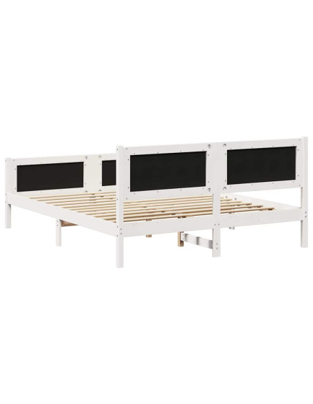 Struttura del Letto Bianco e grigio chiaro 150 x 200 cm