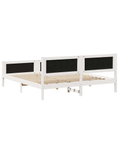 Struttura del Letto Bianco e grigio chiaro 180 x 200 cm