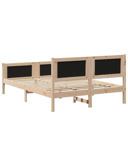 Struttura del Letto marrone e grigio scuro 140 x 200 cm