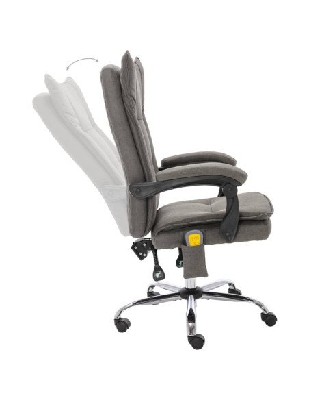 Sedia Massaggiante da Ufficio Grigia in Tessuto