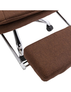 Sedia da Ufficio Marrone in Tessuto