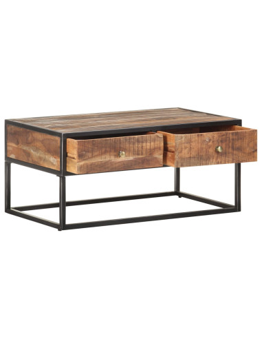 Tavolino da Salotto 90x50x40 cm in Legno di Acacia Grezzo