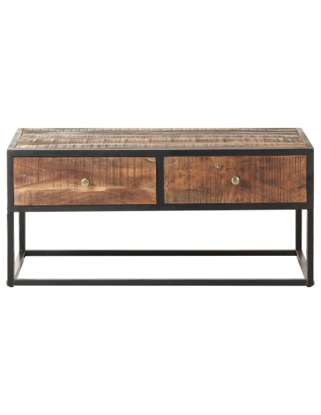 Tavolino da Salotto 90x50x40 cm in Legno di Acacia Grezzo