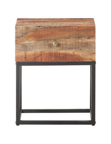 Comodino 40x30x50 cm in Legno di Acacia Grezzo